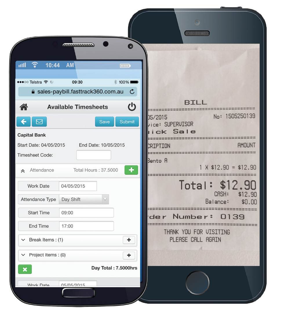 A screenshot of FastTrack360 end-to-end recruitment management's online client and candidate portals with online timesheet management.